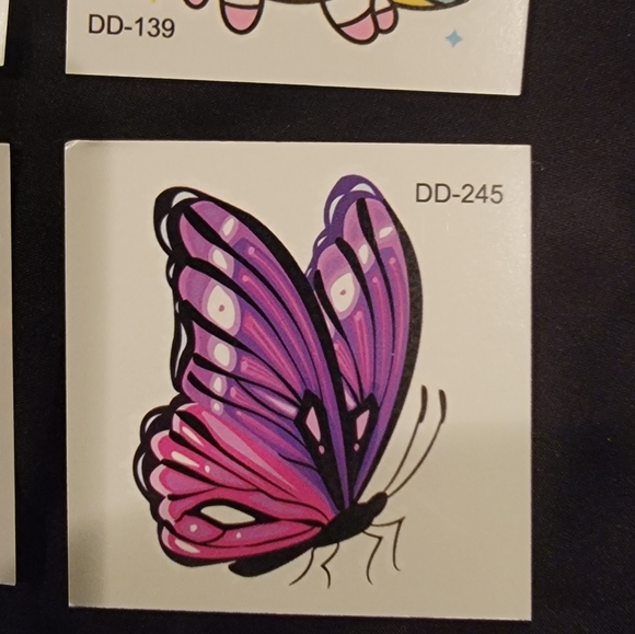 Colorful Unicorn and Butterfly Tattoos - Picture 2 of 7